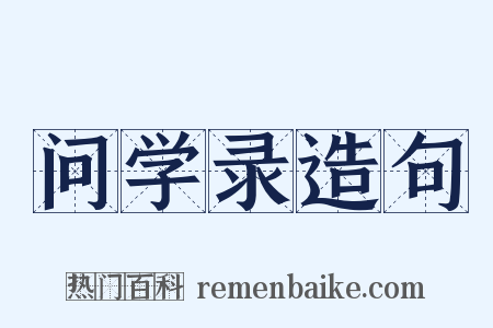 问学录造句是什么意思的图片